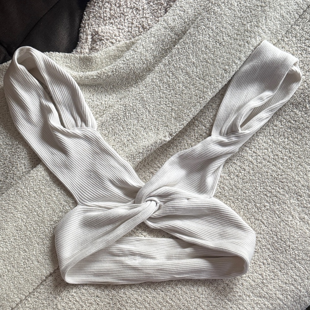Elegant White Twist-Front Top